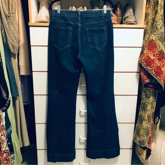 TikTok Women's Blue High-Waisted flare Jeans NWOT never worn. Bought last year - Picture 5 of 10